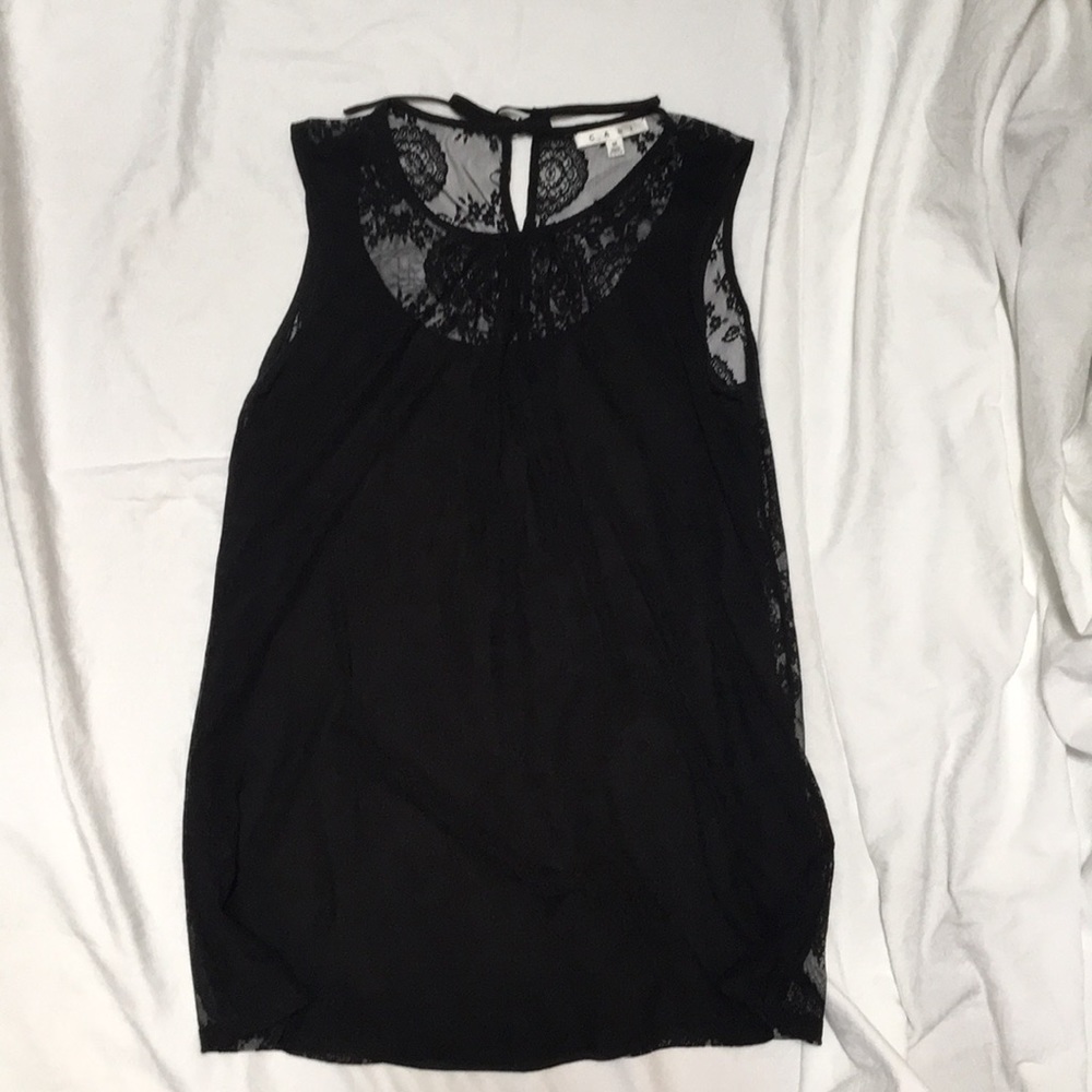Lacy black Cabi top/tunic